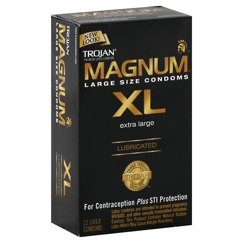 Image for Trojan Condoms, Premium Latex, Extra Large Size, Lubricated,12ea from DOKIMOS EAST MAIN PHARMACY