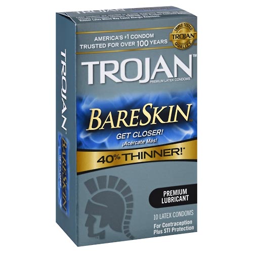 Image for Trojan Latex Condoms, Lubricated,10ea from DOKIMOS EAST MAIN PHARMACY