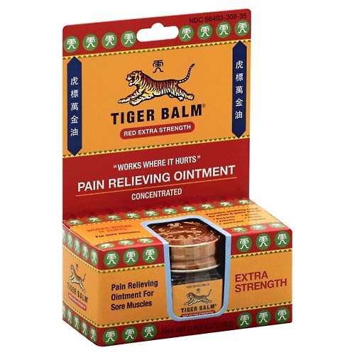 Image for Tiger Balm Pain Relieving Ointment, Red Extra Strength,0.63oz from DOKIMOS EAST MAIN PHARMACY