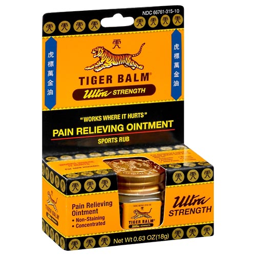 Image for Tiger Balm Pain Relieving Ointment, Ultra Strength, Sports Rub,0.63oz from DOKIMOS EAST MAIN PHARMACY