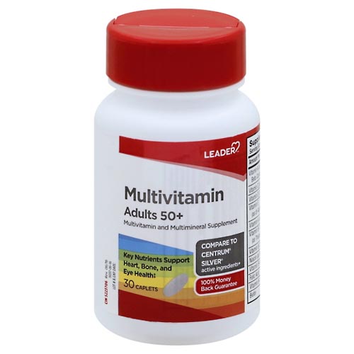 Image for Leader Multivitamin, Adults 50+, Caplets,30ea from DOKIMOS EAST MAIN PHARMACY