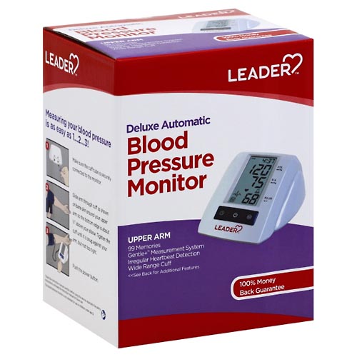Image for Leader Blood Pressure Monitor, Deluxe Automatic,1ea from DOKIMOS EAST MAIN PHARMACY
