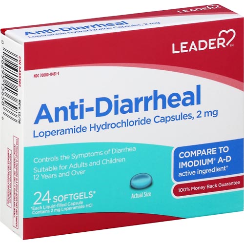 Image for Leader Anti-Diarrheal, Softgels,24ea from DOKIMOS EAST MAIN PHARMACY