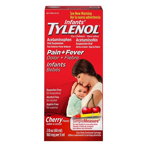 Image for Infants' Tylenol Pain + Fever, 160 mg, Cherry Flavor,,2oz from DOKIMOS EAST MAIN PHARMACY
