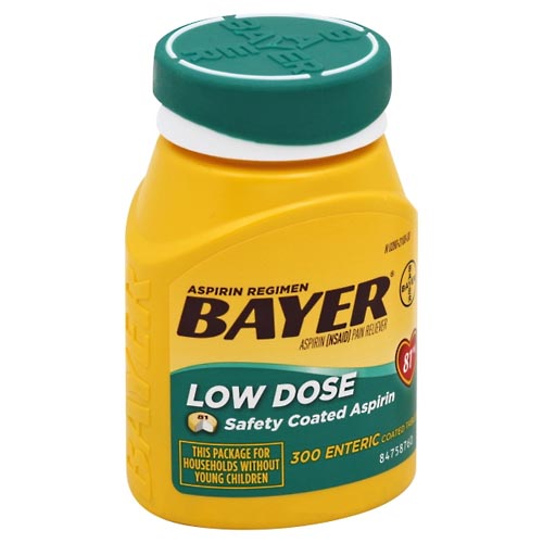 Image for Bayer Aspirin, Low Dose, 81 mg, Enteric Coated Tablets,300ea from DOKIMOS EAST MAIN PHARMACY