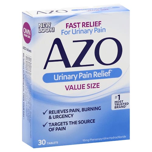 Image for Azo Urinary Pain Relief, 95 mg, Tablets, Value Size,30ea from DOKIMOS EAST MAIN PHARMACY