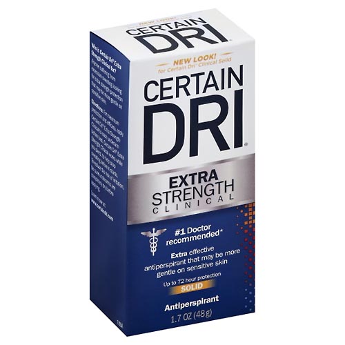 Image for Certain Dri Antiperspirant, Extra Strength Clinical, Solid,1.7oz from DOKIMOS EAST MAIN PHARMACY