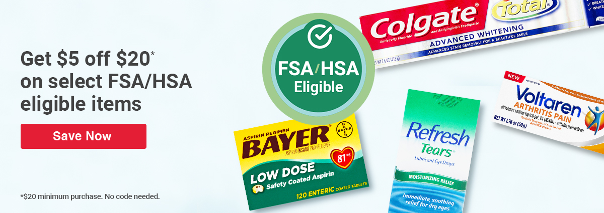 $5 Off of $20 FSA & HSA Eligible Items